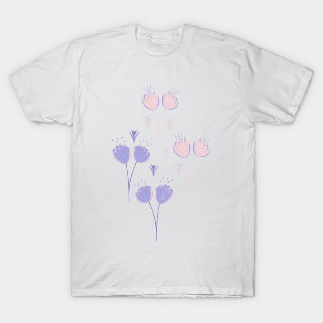 Cozy Candy Flowers T-Shirt by cesartorresart